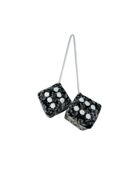 Danish Plush Dice 6x6 Cm Grey