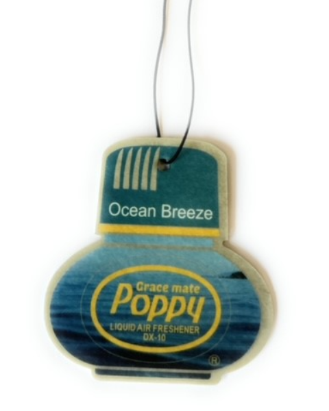 Poppy Grace Mate Classic Cardboard Car Airfreshener | OCEAN BREEZE