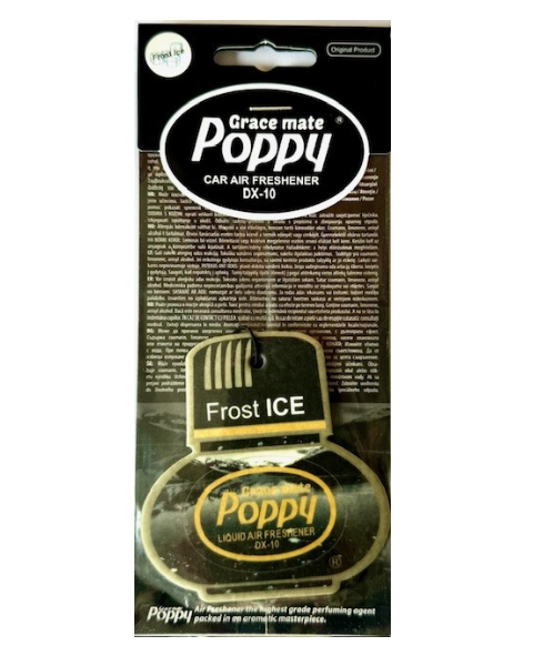 Poppy Grace Mate Classic Cardboard Car Airfreshener | FROST ICE
