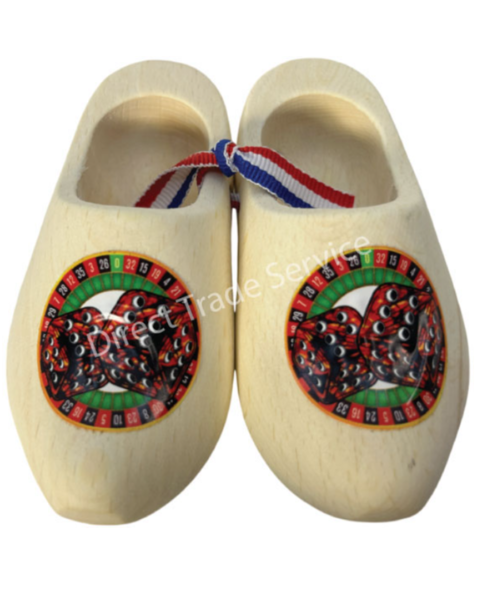 Mini Wooden Clogs Dices Red