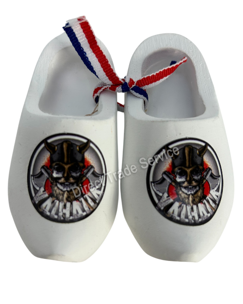 Mini Wooden Clogs White Valhalla Grey