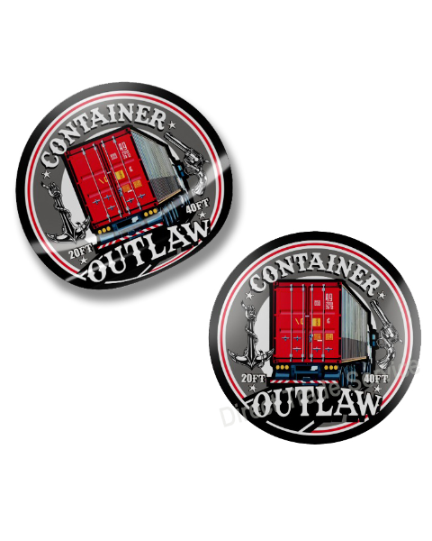 Door step sticker set Container Red