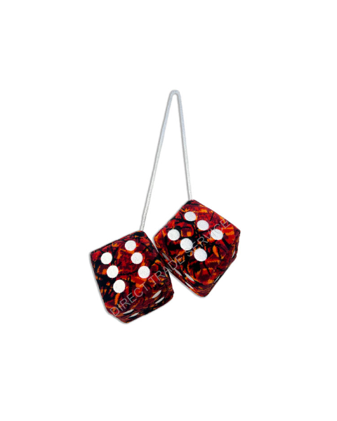 Danish Plush Dice 6x6 Cm Red